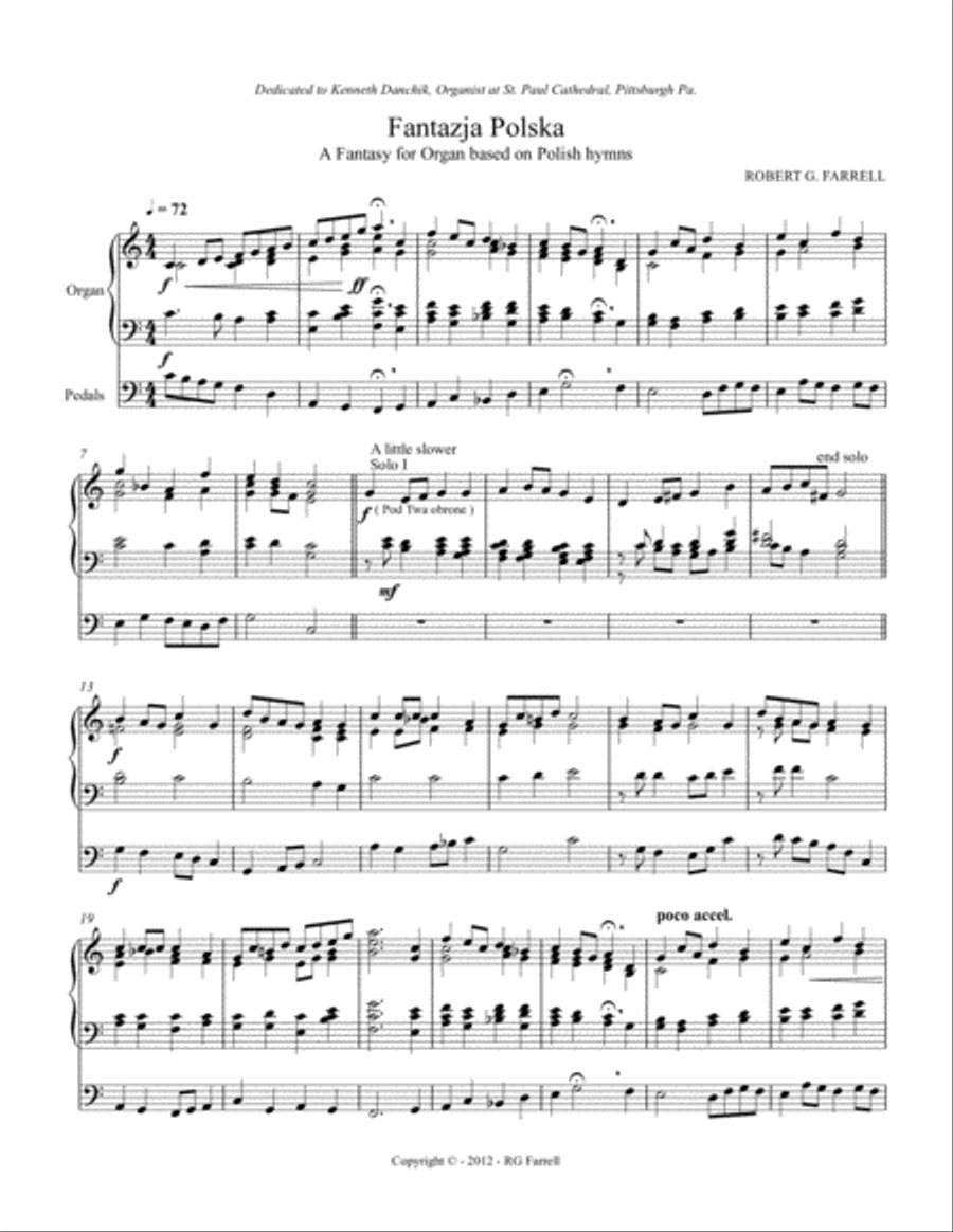 Fantazja Polska Fantazja Polska Organ Solo scores gallery preview page 1