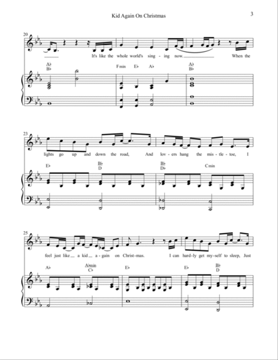 Kid Again On Christmas Voice scores gallery preview page 3