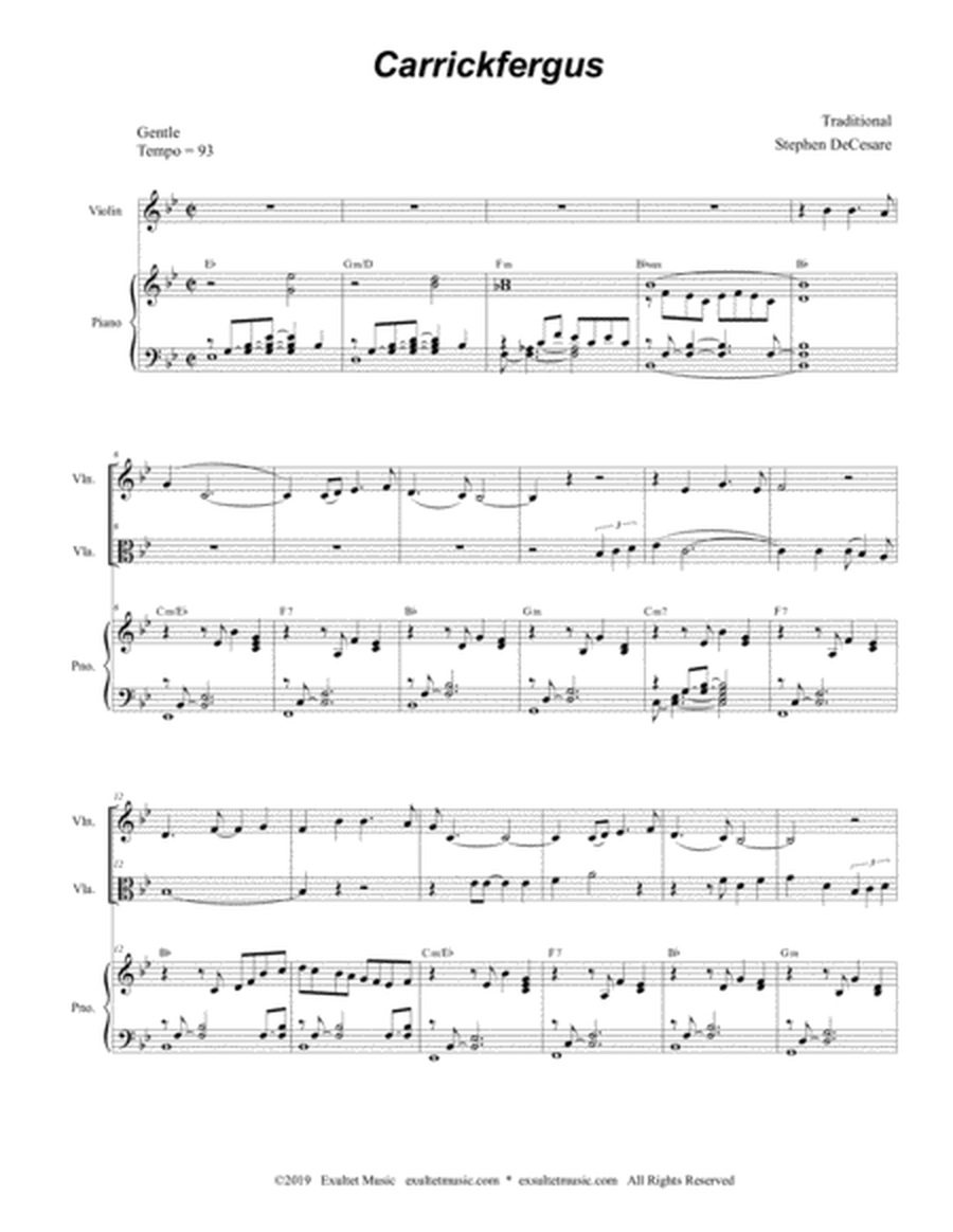 Carrickfergus (Duet for Violin and Viola) image number null