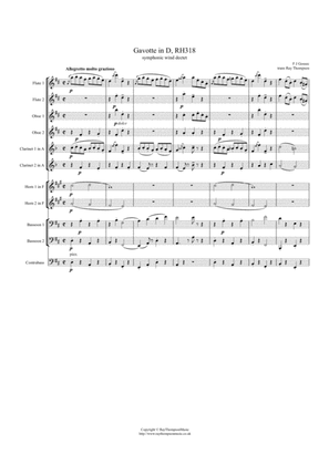 Book cover for Gossec: Gavotte from Opera "Rosine" RH318 - symphonic wind/bass