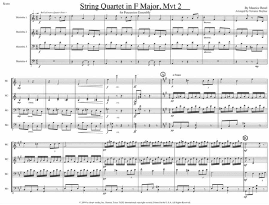 String Quartet in F, Mvt.2 String Quartet scores gallery preview page 2