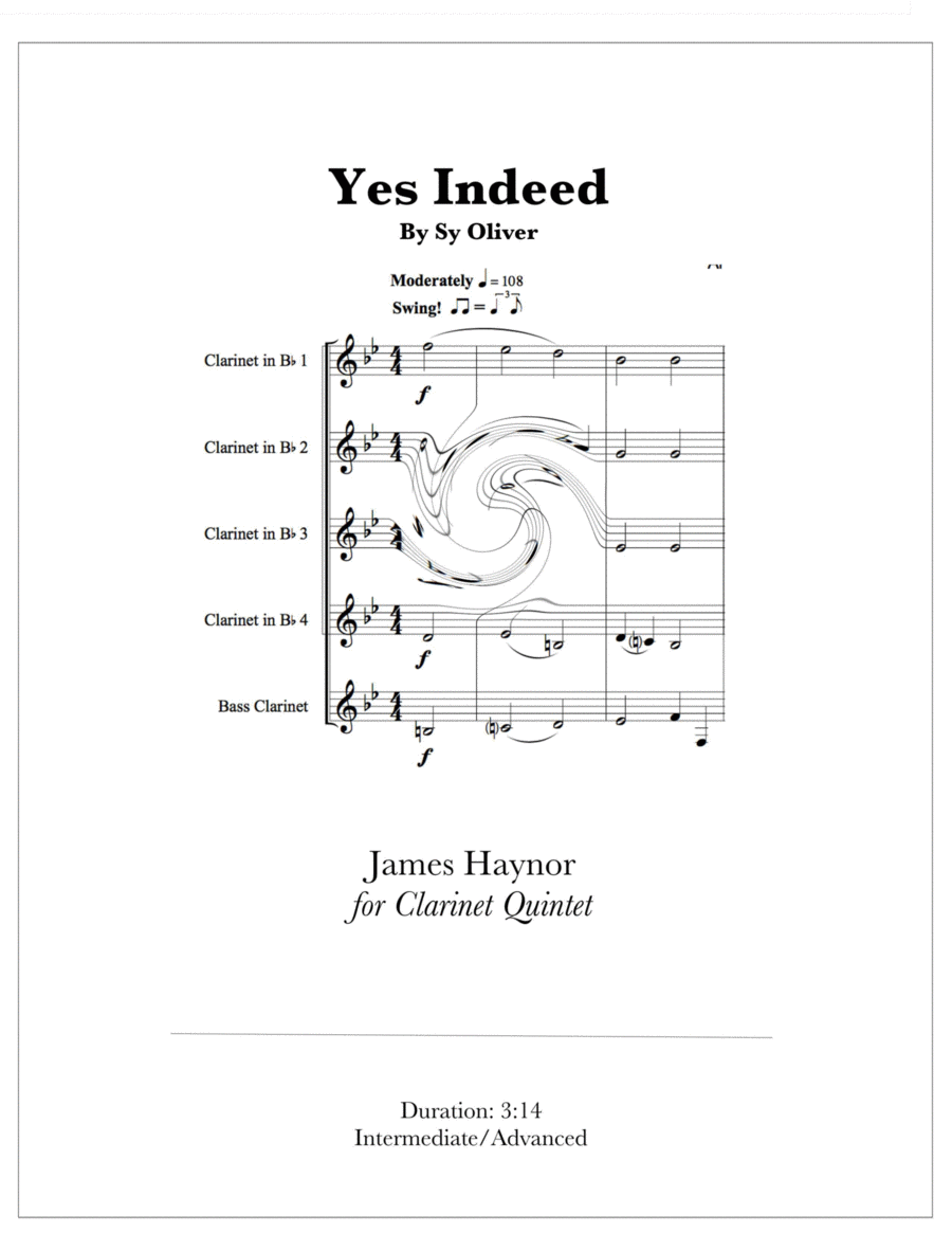 Yes Indeed Woodwind Ensemble scores gallery preview page 1