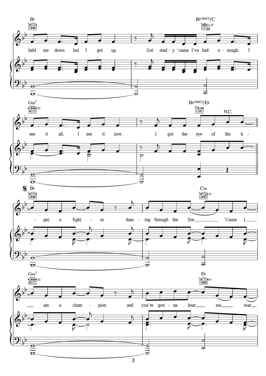 Roar Acoustic Guitar scores gallery preview page 3
