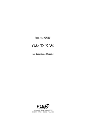 Book cover for Ode To K.W.