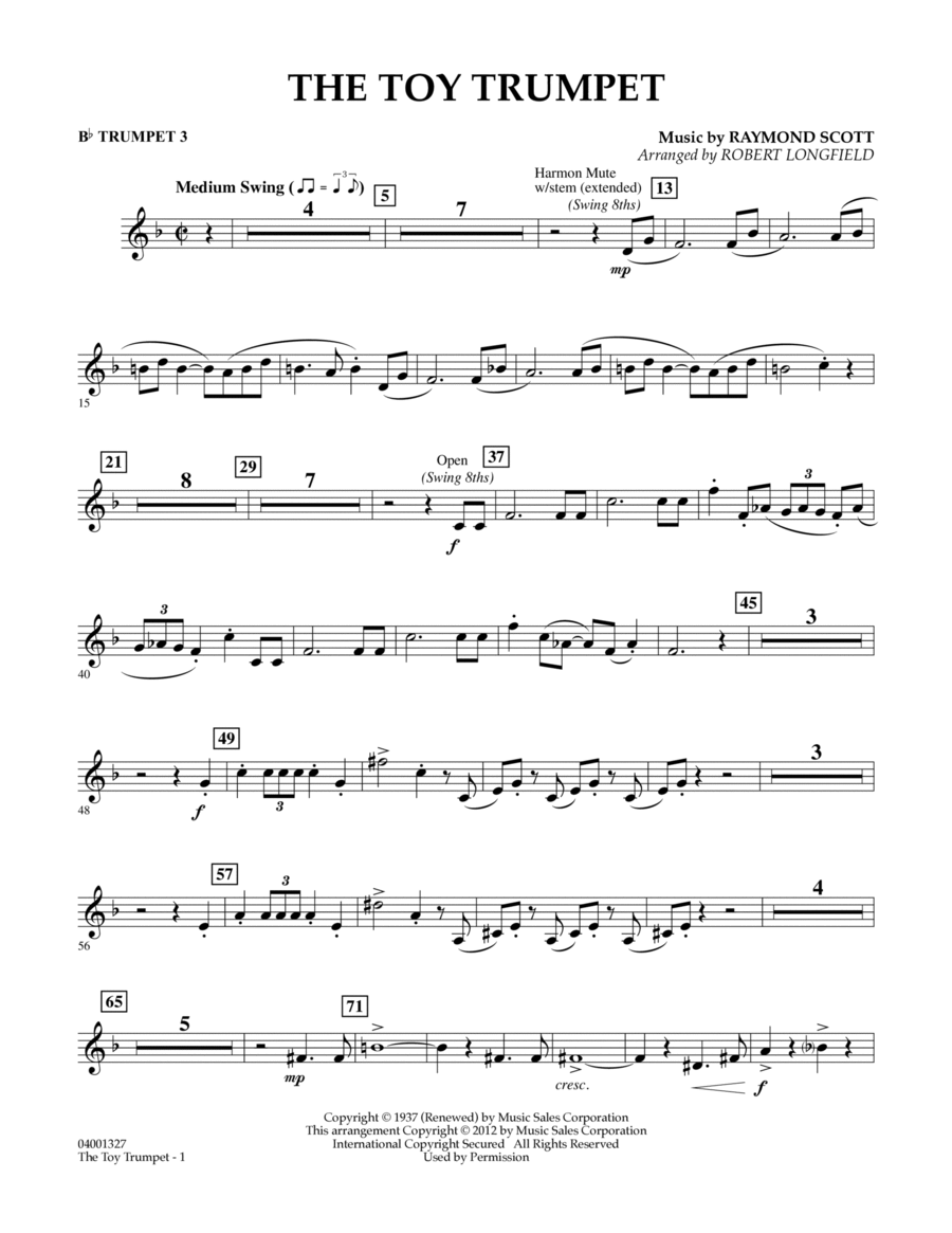 Toy Trumpet (Trumpet Solo & Section Feature) - Bb Trumpet 3