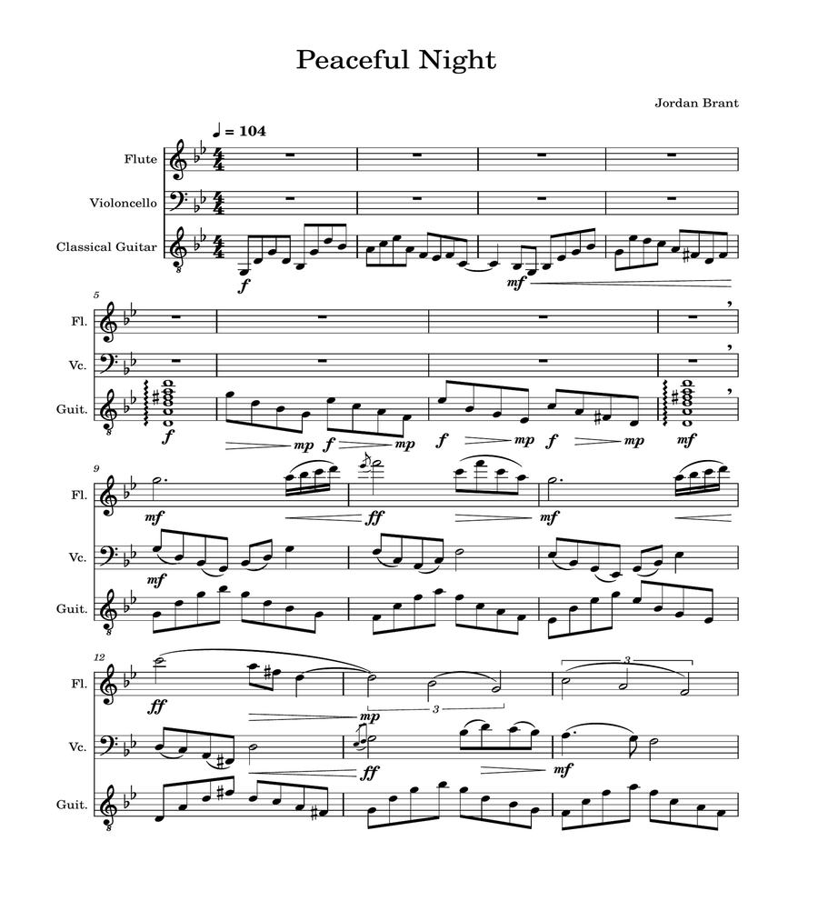 Peaceful Night Chamber Music scores gallery preview page 1