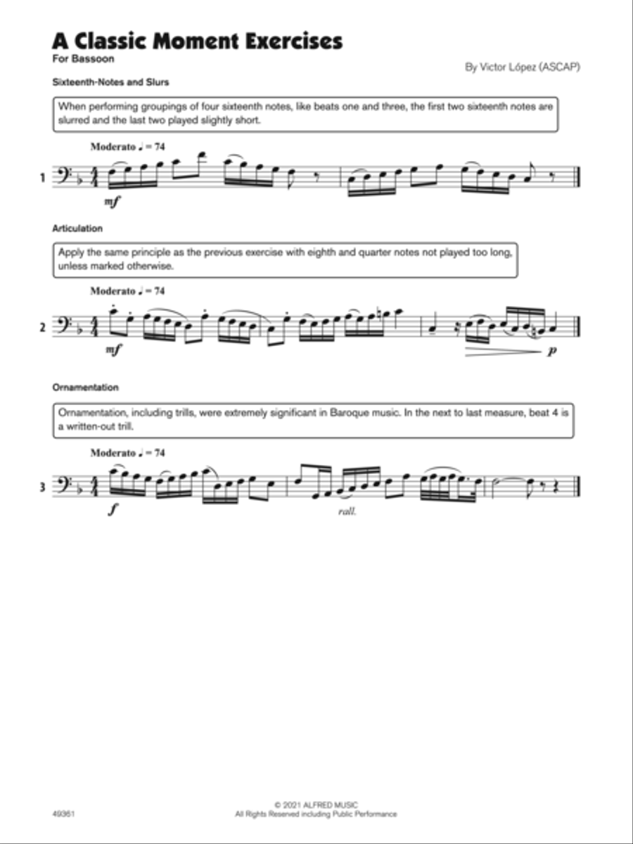 A Classic Moment (Sound Innovations Soloist, Bassoon) Small Ensemble scores gallery preview page 3