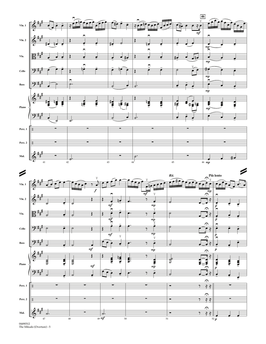 The Mikado (Overture) - Full Score Orchestra scores gallery preview page 5