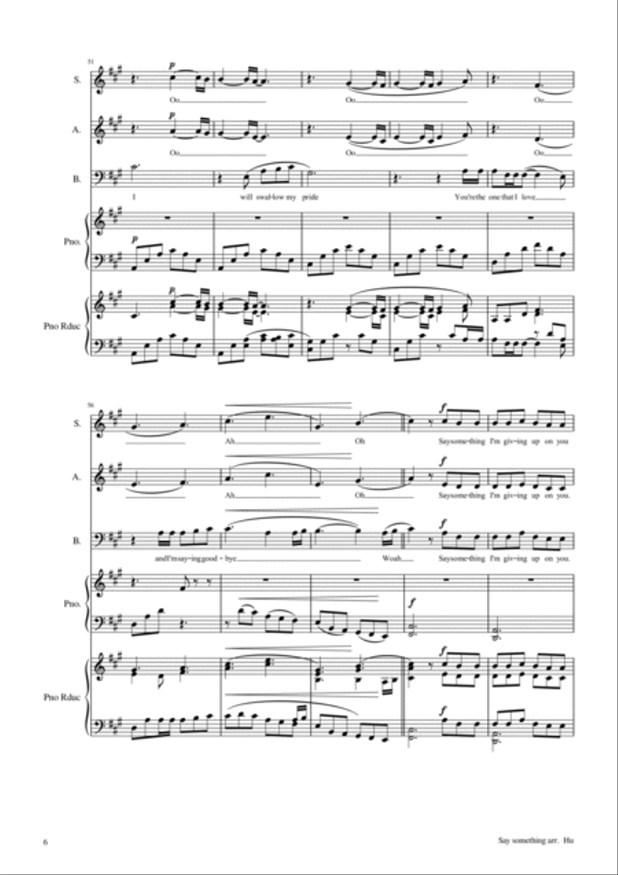 Say Something 3-Part scores gallery preview page 6