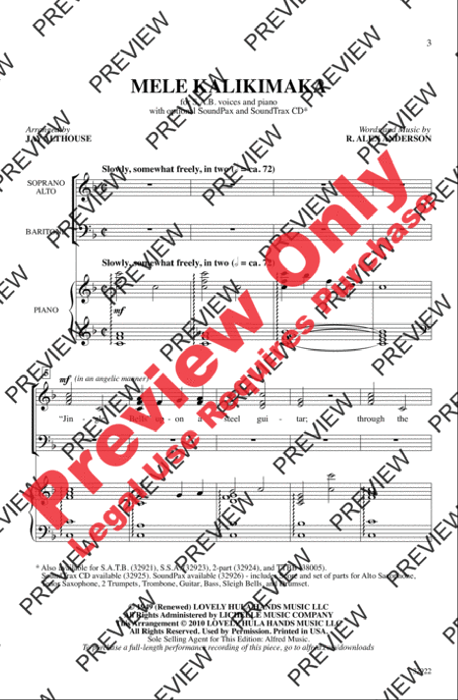Mele Kalikimaka 3-Part scores gallery preview page 2