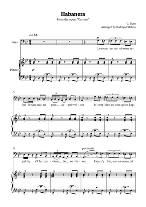 Habanera (for bass - G minor/major)