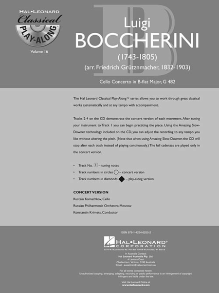 Boccherini: Cello Concerto in B-flat Major, G482 image number null