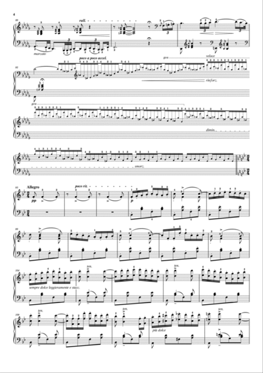Franz Liszt Hungarian Rhapsody No.6 S.244 - Original With Fingered - For Piano Solo Piano Solo scores gallery preview page 4