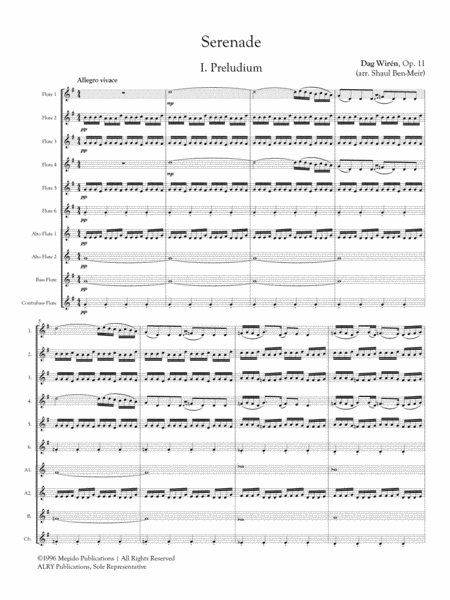 Serenade, Op. 11 for Flute Orchestra