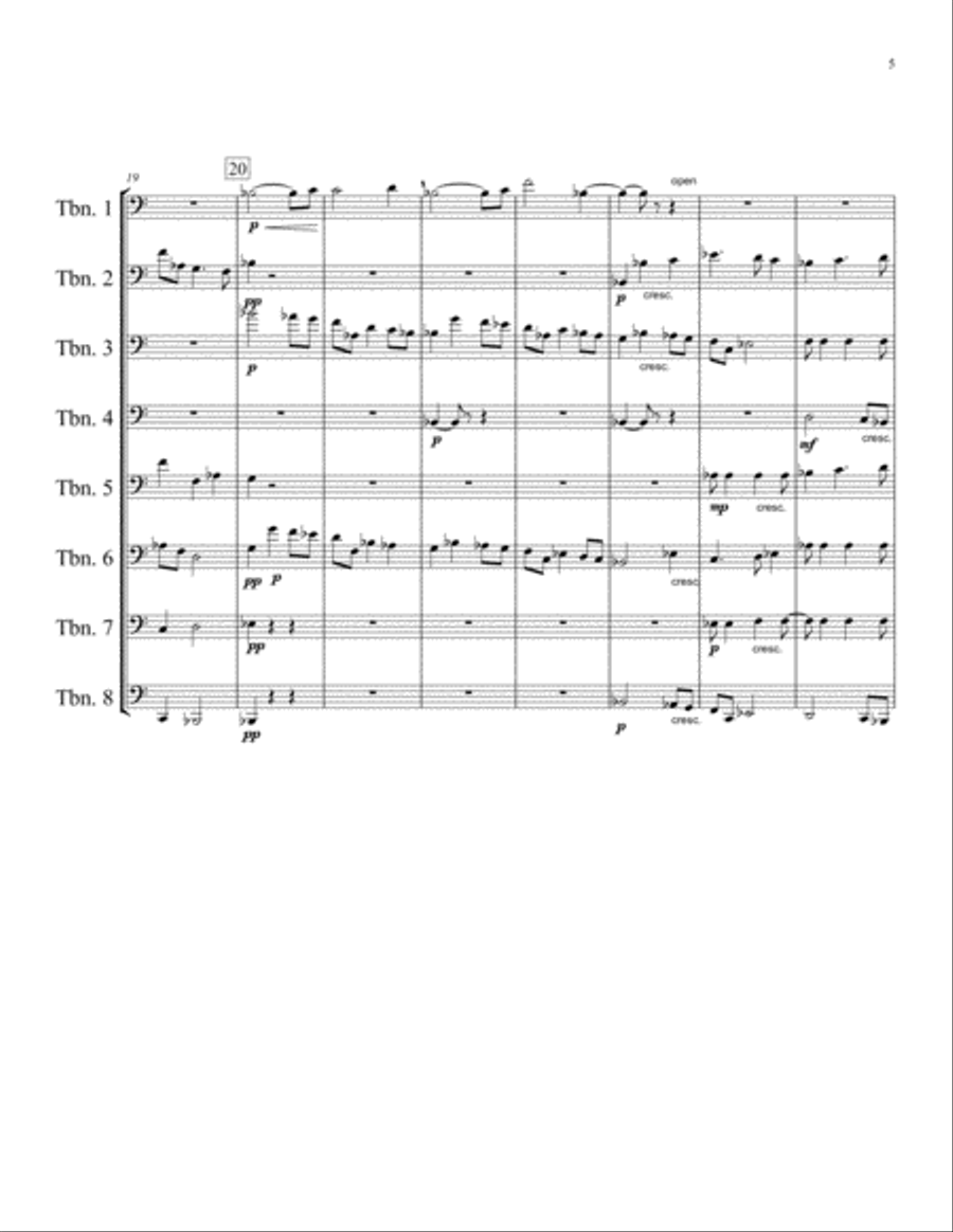 Nimrod from Enigma Variations for 8 Trombones Trombone Solo scores gallery preview page 5