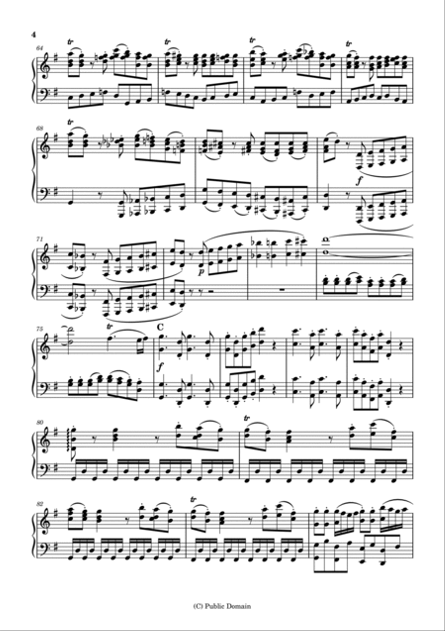 Eine Kleine Nachtmusik (Full) for Piano Piano Solo scores gallery preview page 4