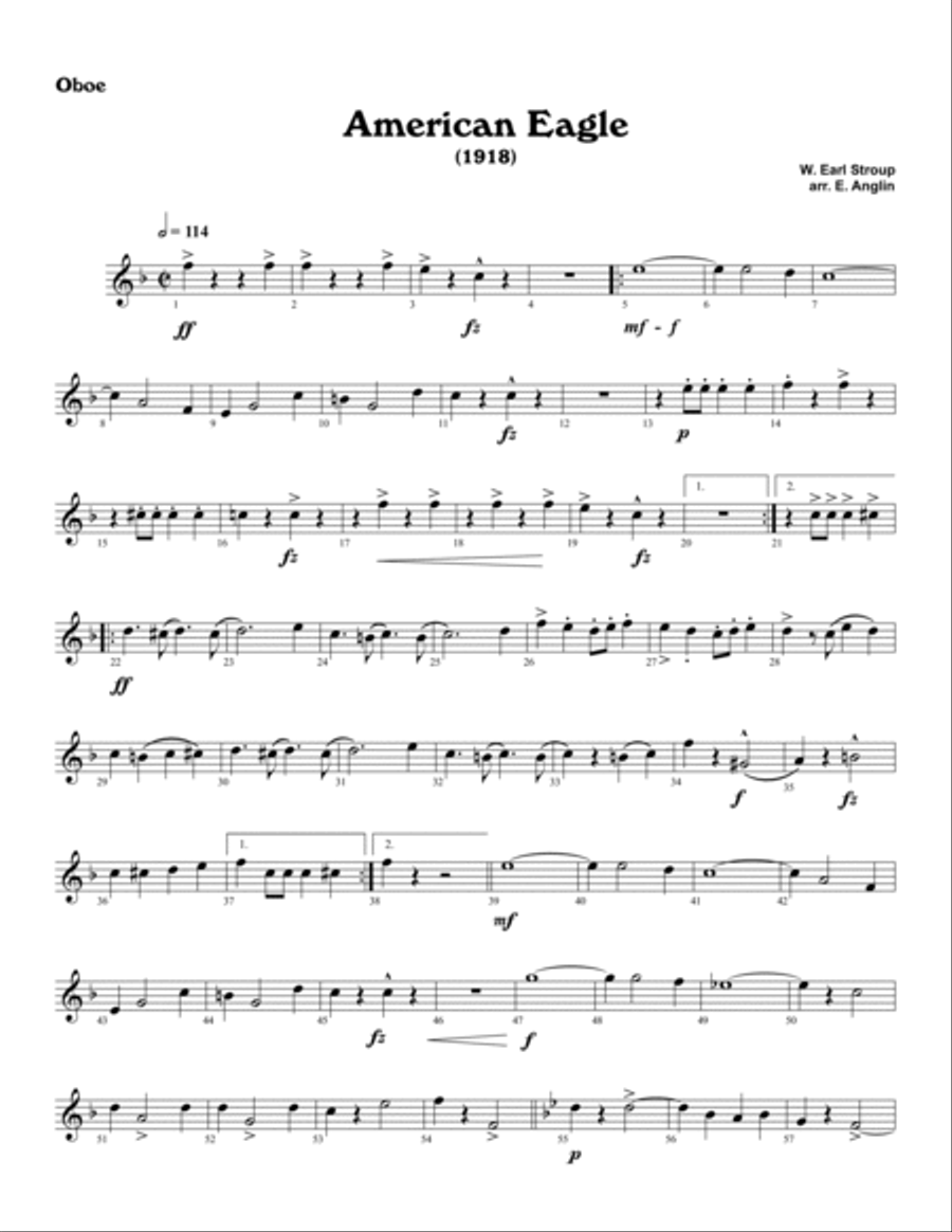 American Eagle March for Concert Band Concert Band scores gallery preview page 4