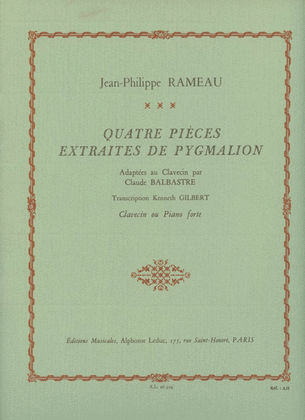 4 Pieces Extraits De 'pygmalion' (harpsichord Solo)