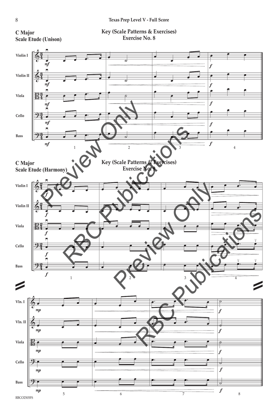 Texas Prep Level V (Score) Orchestra scores gallery preview page 7