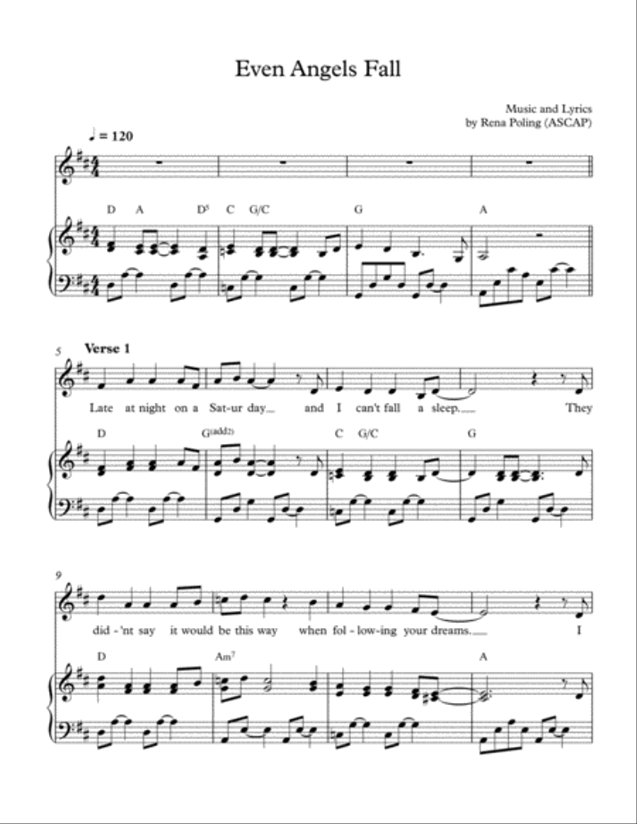 Even Angels Fall Voice scores gallery preview page 1