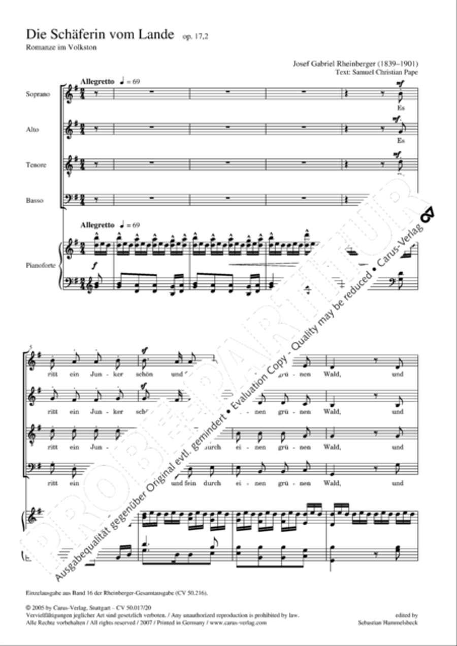 Die Schaferin vom Lande Die Schaferin vom Lande 4-Part scores gallery preview page 2