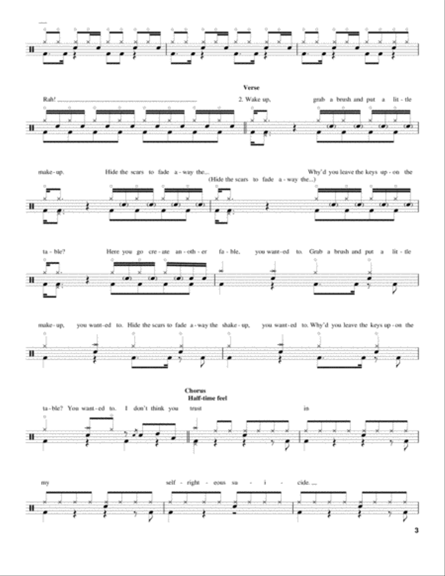 Chop Suey! Drum Set scores gallery preview page 3