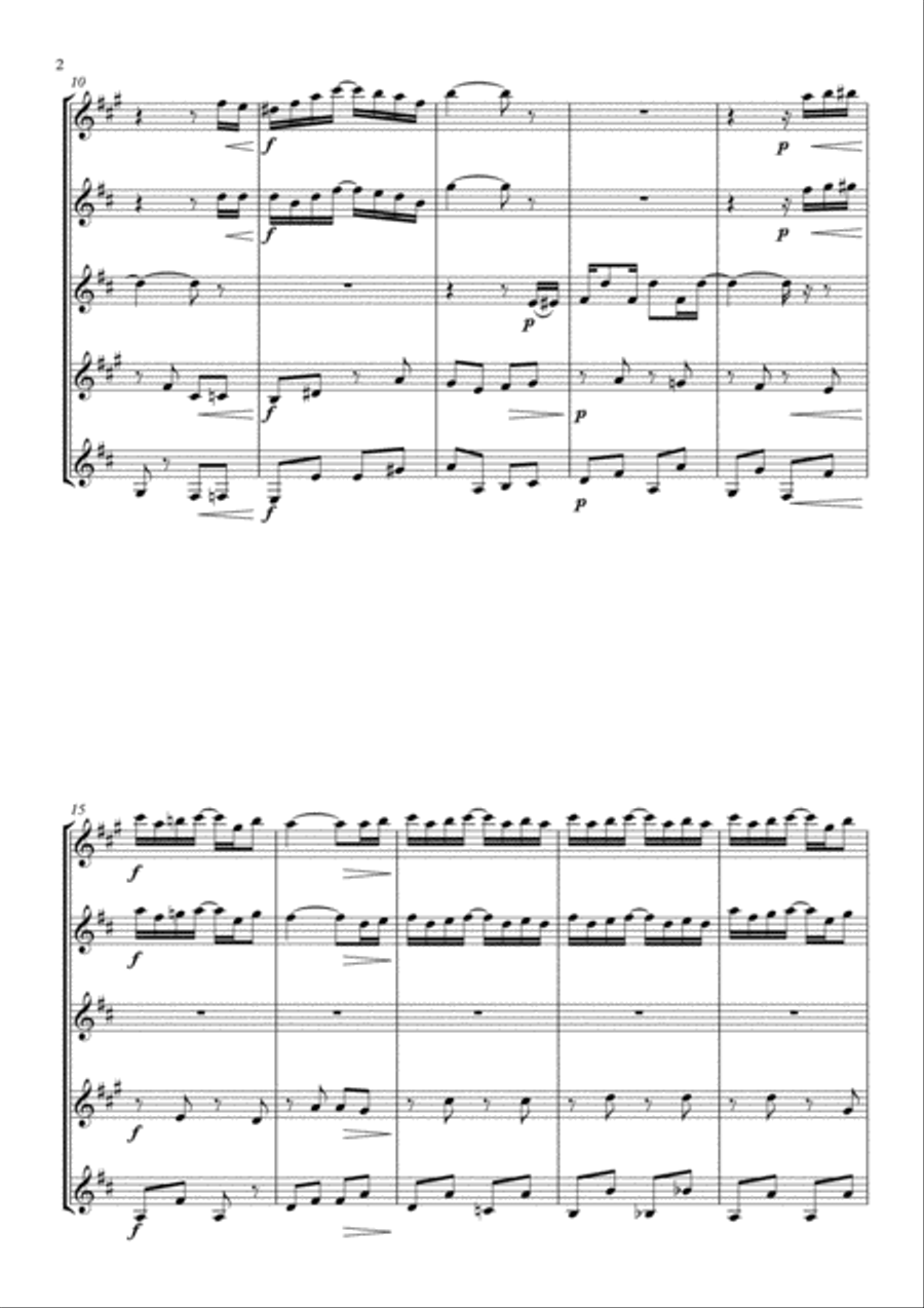 The Entertainer arranged for Clarinet Quintet Clarinet Quintet scores gallery preview page 4