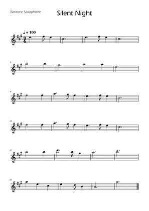 Silent Night - Baritone Sax w/ Piano