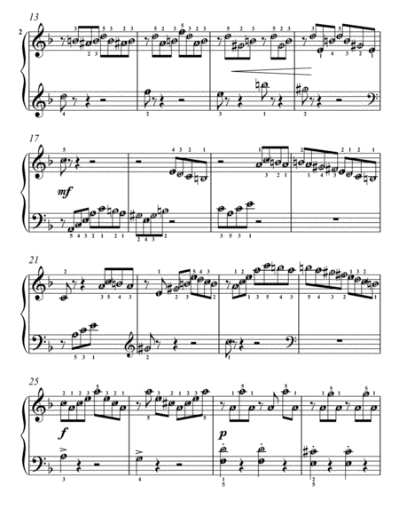 Solfeggietto Easy Piano Sheet Music