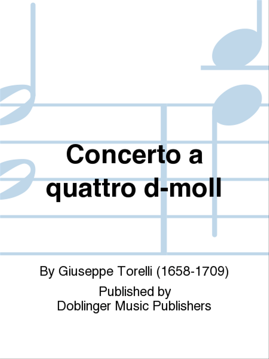 Concerto a quattro d-moll Basso Continuo scores gallery preview page 1