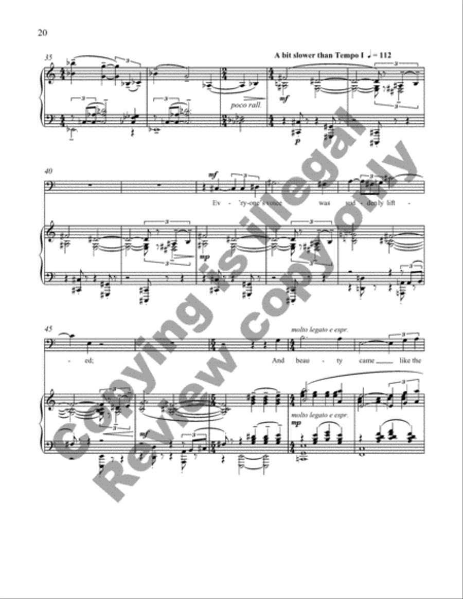 Everyone Sang: Four Songs for Baritone and Piano image number null