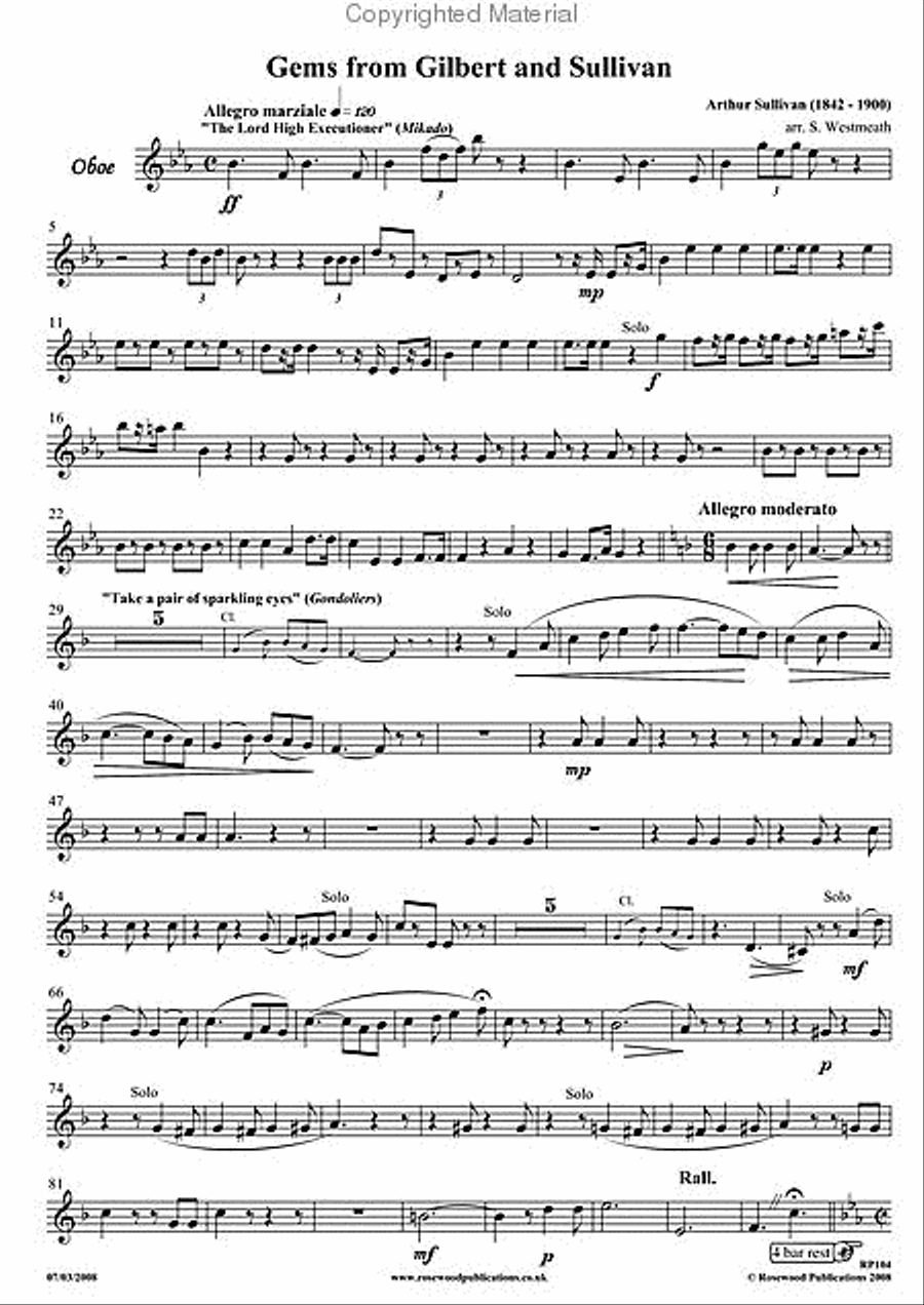 Gems from Gilbert & Sullivan Bassoon scores gallery preview page 4