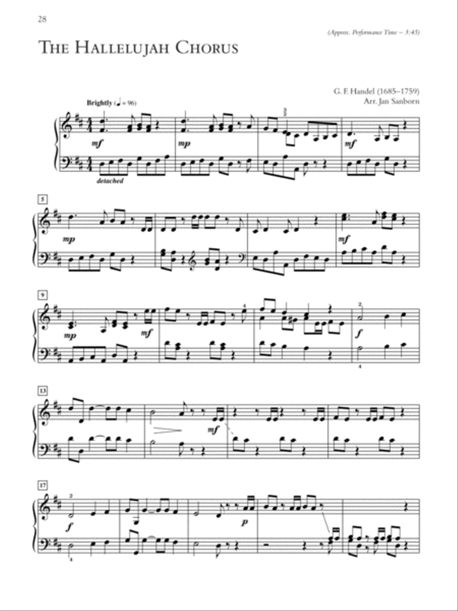 Christmas with Handel's Messiah Piano Solo scores gallery preview page 6
