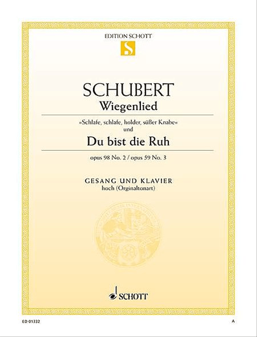 Wiegenlied/du Bist Die Ruh High Voice scores gallery preview page 1