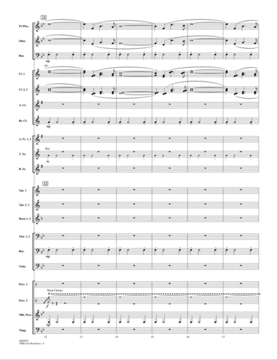 ABBA on Broadway (arr. Michael Brown) - Full Score Concert Band scores gallery preview page 4