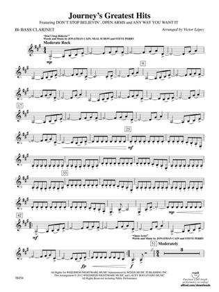 Journey's Greatest Hits: B-flat Bass Clarinet