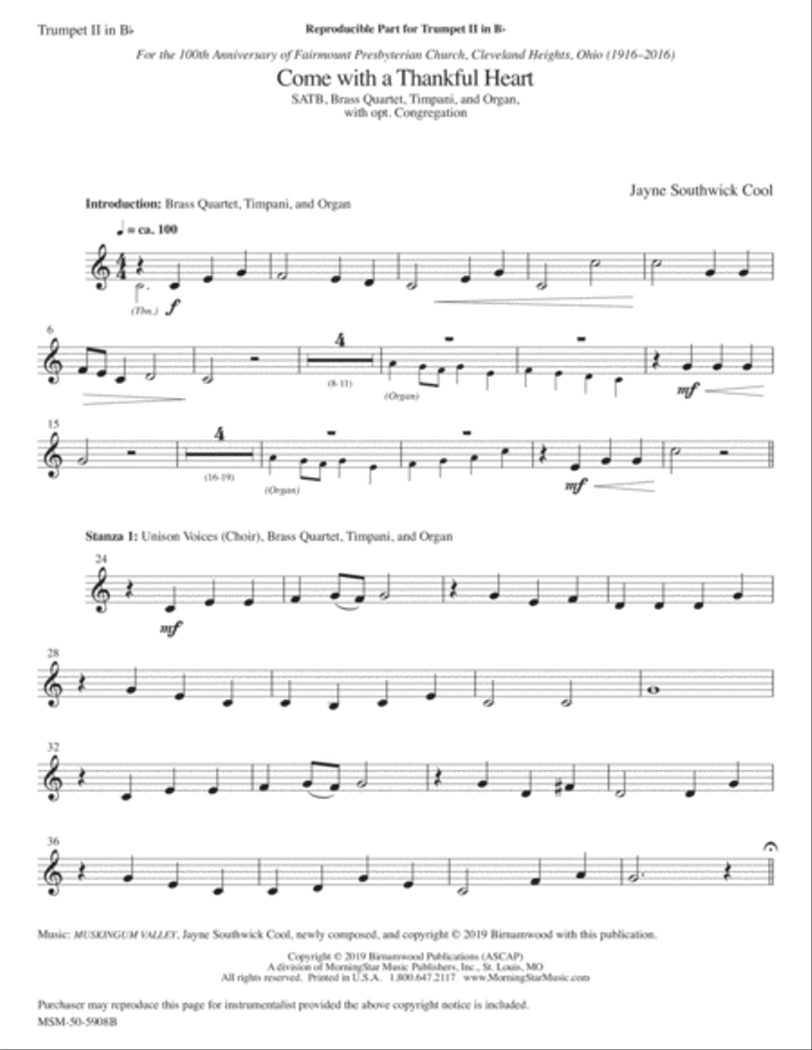 Come with a Thankful Heart Choir scores gallery preview page 5