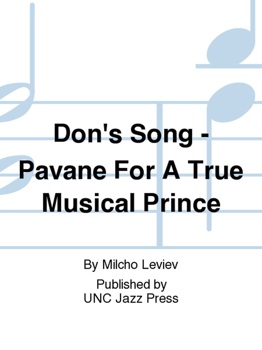 Don's Song - Pavane For A True Musical Prince image number null