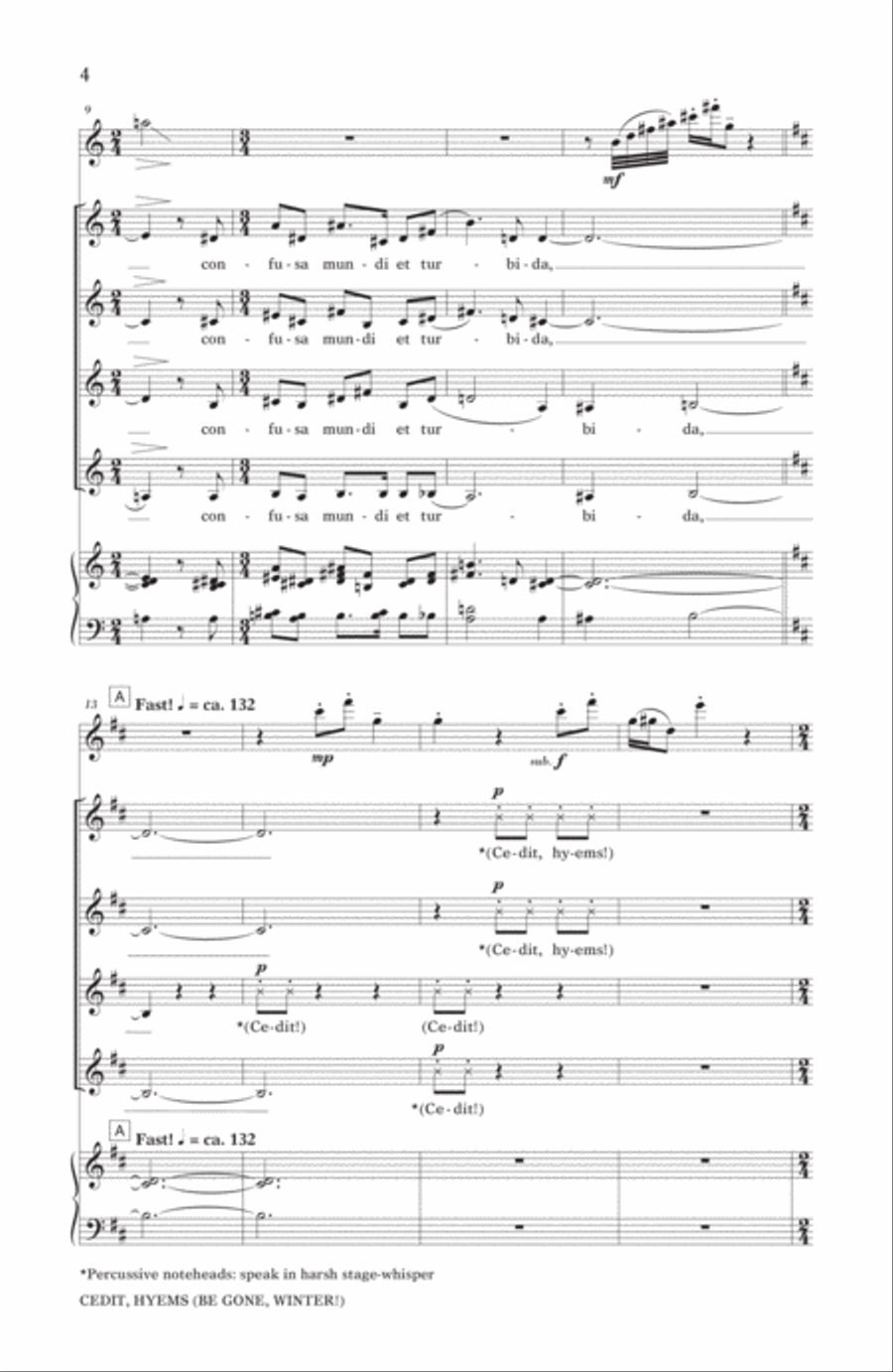 Cedit, Hyems (Be Gone, Winter!) SSA scores gallery preview page 2