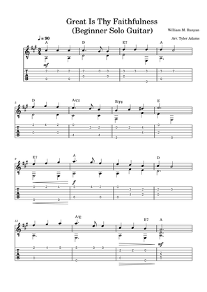 Book cover for Great Is Thy Faithfulness (Beginner Solo Guitar)