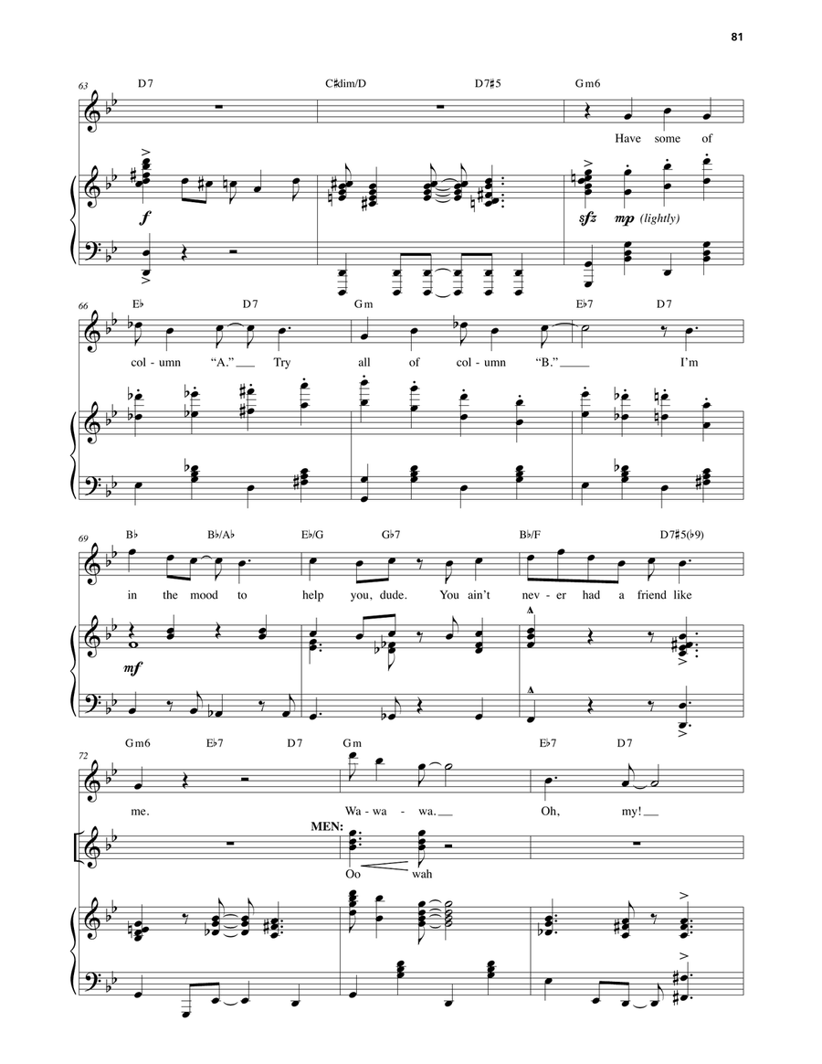 Friend Like Me (Stageplay Version) (from Aladdin: The Broadway Musical) Voice scores gallery preview page 6
