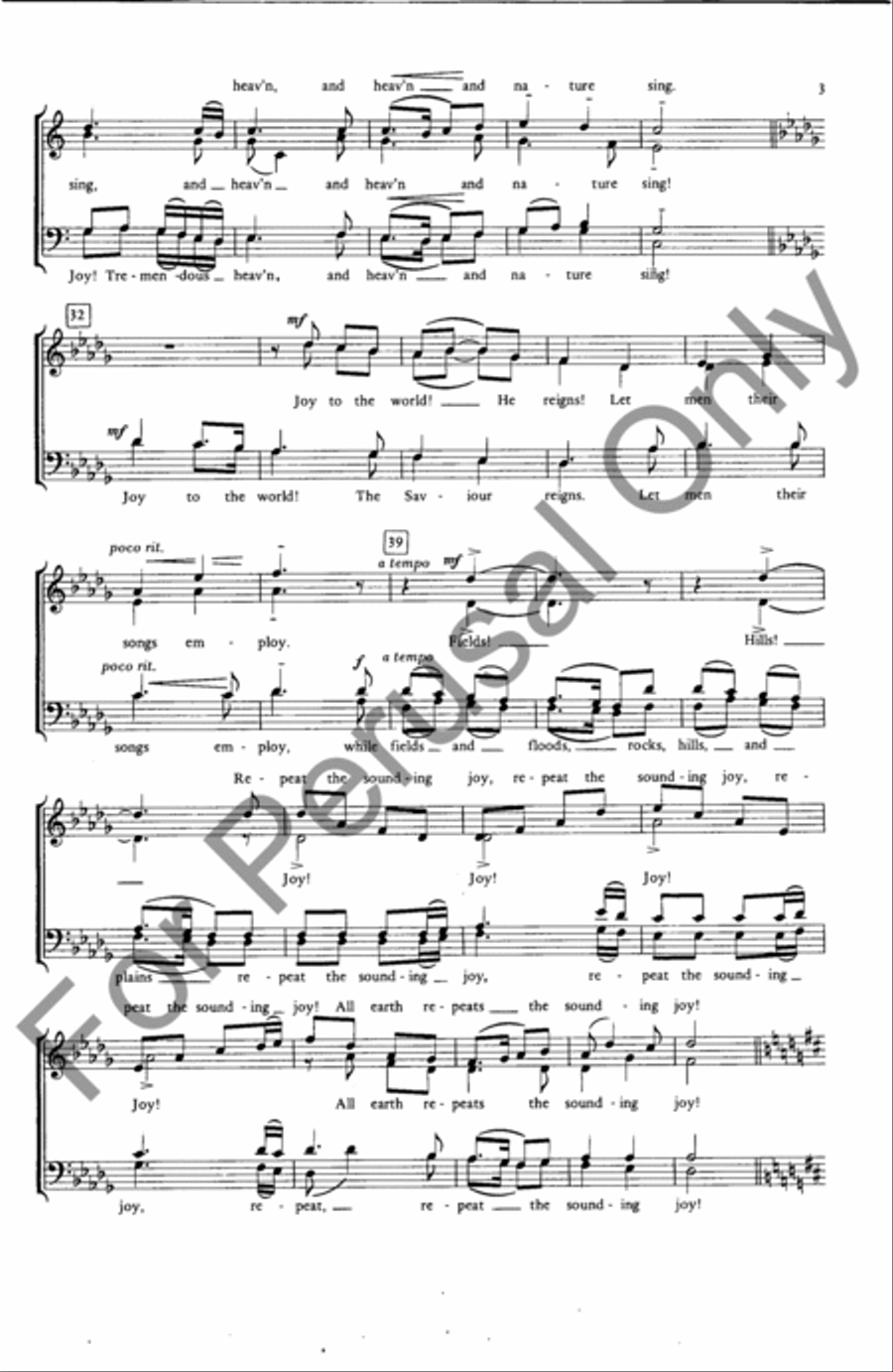 Joy! Tremendous Joy! 4-Part scores gallery preview page 3