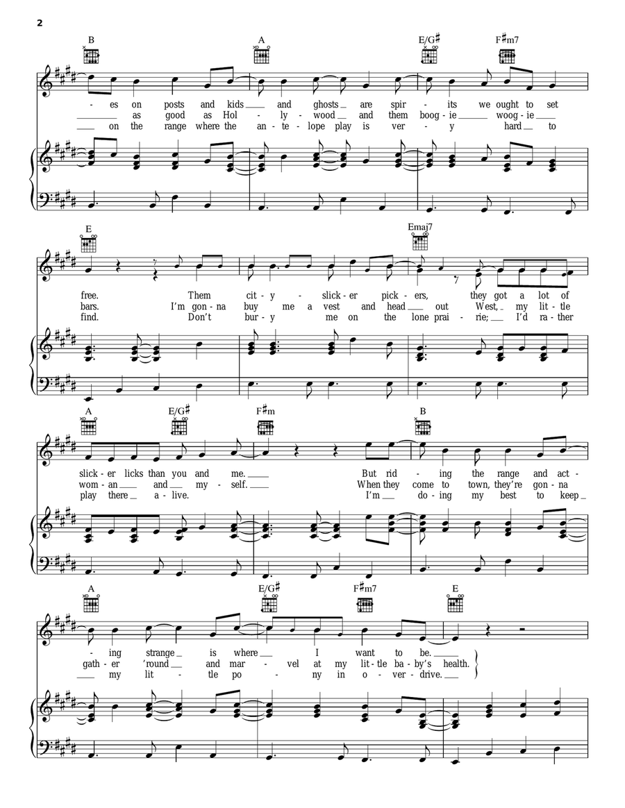 Cosmic Cowboy Cosmic Cowboy Guitar scores gallery preview page 2