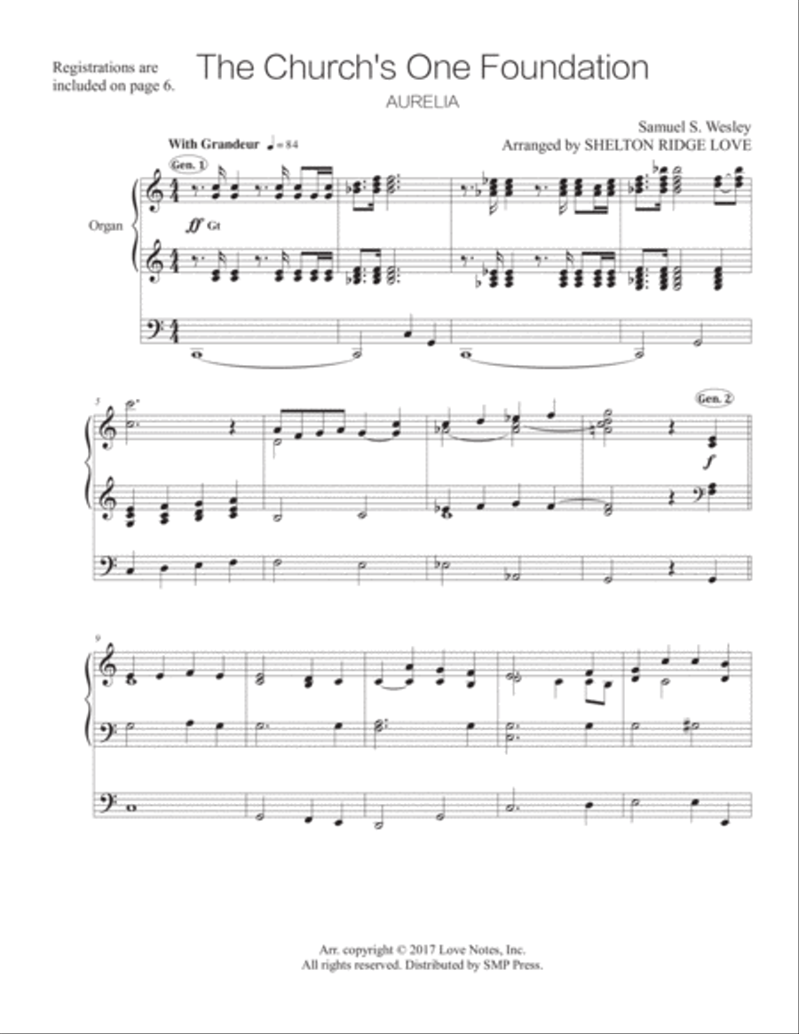 The Church's One Foundation Organ Solo scores gallery preview page 2