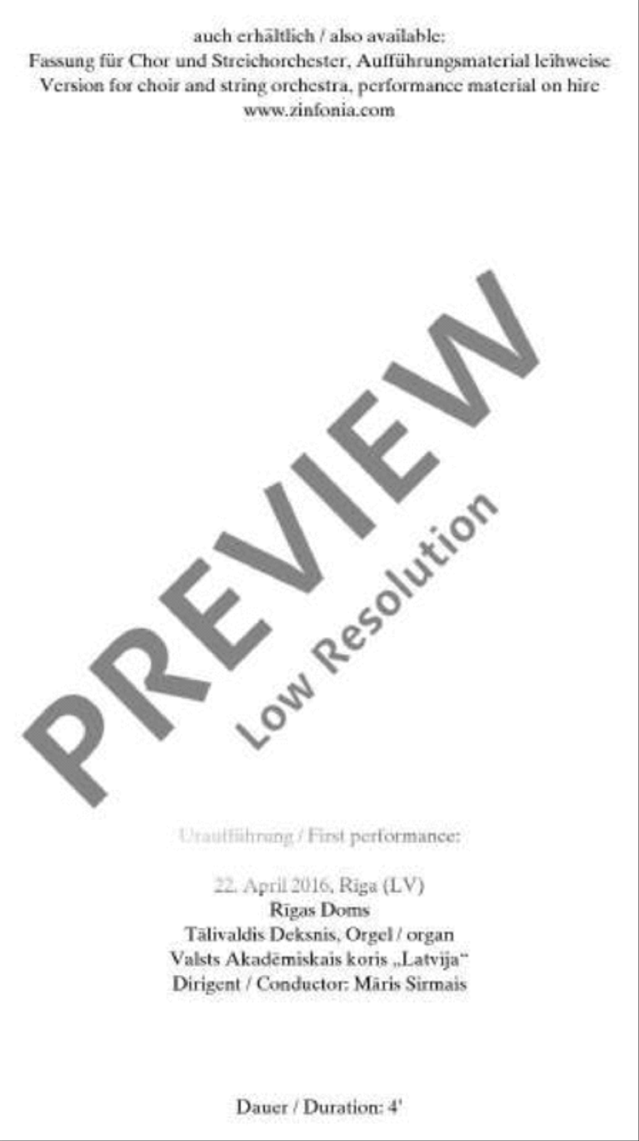Lūgšana Latvijai 4-Part scores gallery preview page 3