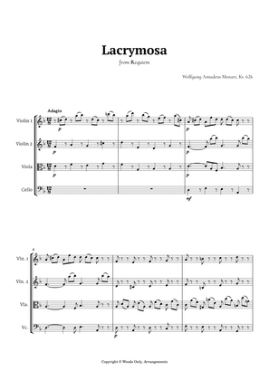 Lacrymosa by Mozart for String Quartet