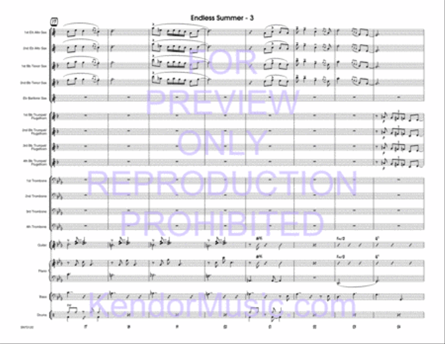 Endless Summer (Full Score) Jazz Ensemble scores gallery preview page 4