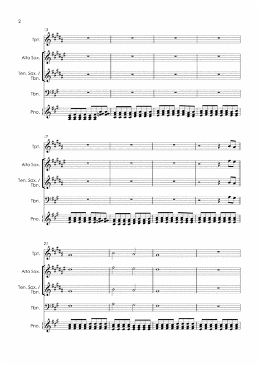 Merry Christmas Everyone Tenor Saxophone scores gallery preview page 4