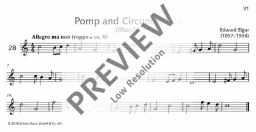 Pomp and Circumstance Soprano Recorder scores gallery preview page 3