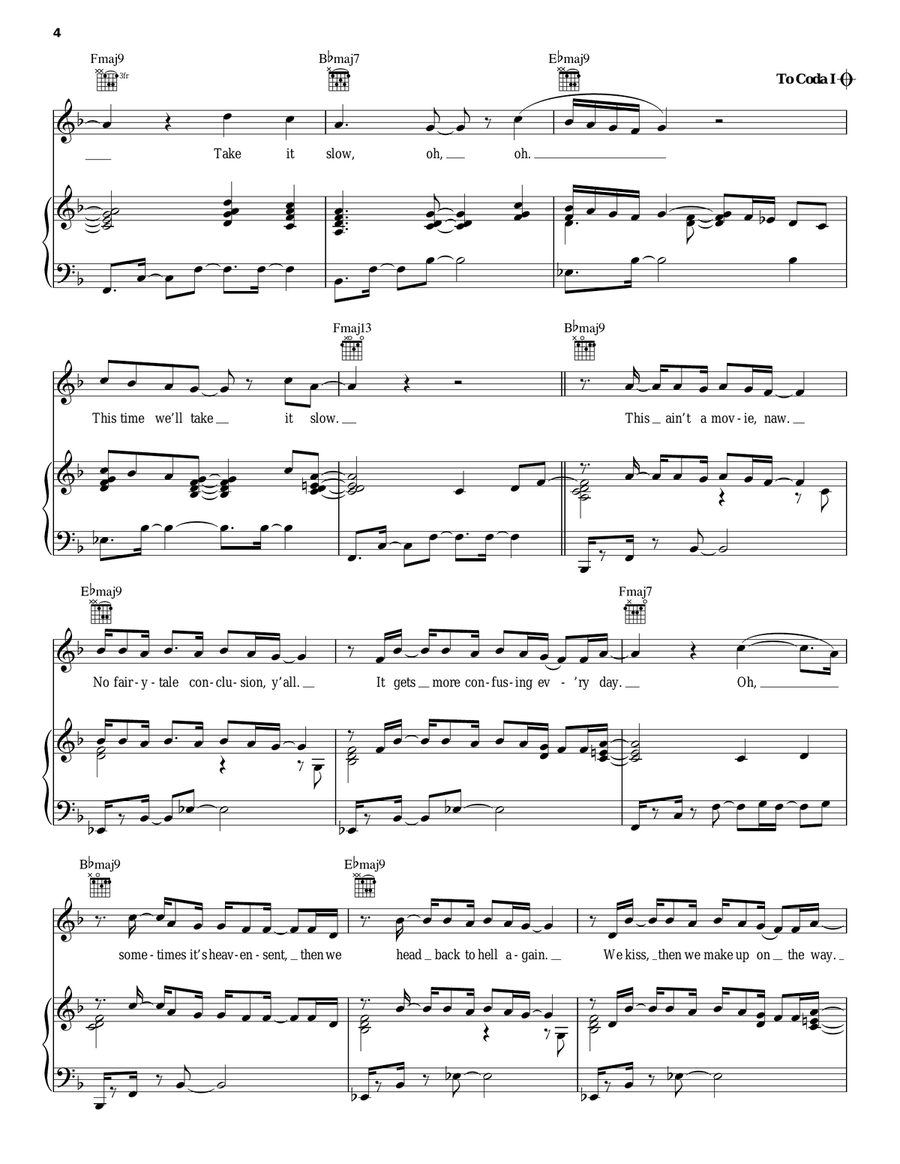 Ordinary People Piano, Vocal, Guitar scores gallery preview page 4